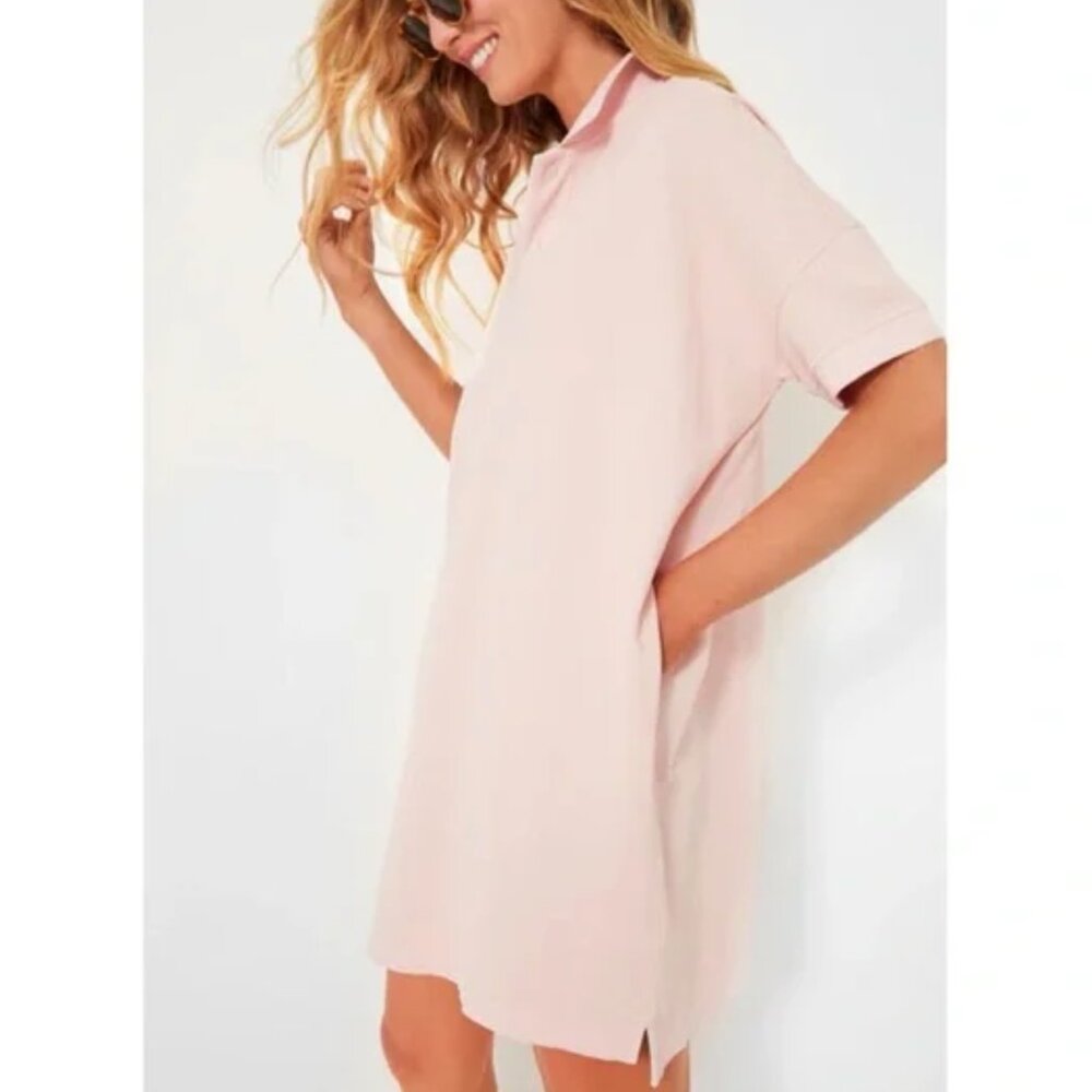 Tuckernuck Pink Pique Teller Cotton Polo Dress